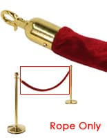 Crowd Control Rope: Classic Brass & Red Velvet Rope Crowd Control Rope