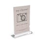 5" x 7" Acrylic Countertop Sign Holder, Top Insert, Double-Sided - Clear