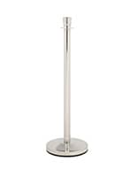 QueuePole 39" Stainless Steel Stanchion Post, Tulip Top Design, Rope Not Included Stanchion post with polished chrome finish