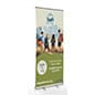 Retractable Banner Stand with Custom Printed 34 x 88 Graphic - Silver