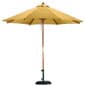 8' Tall Umbrella with Pulley Lift - Yellow