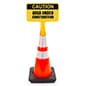 15 x 8 Custom Traffic Cone Topper, Outdoor Use, Double-Sided Graphics - Yellow