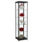 18" DIY Display Case, Adjustable Shelves & Locking Hinged Door, Unassembled - Black