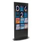 Slatwall Kiosk with 8.5" x 11" Sign Frames, Top Insert, Double-Sided - Black