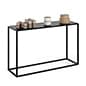 Black Console Table with Open Frame and Spacious Display Shelf - Black