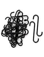 These Black Iron S Hooks Are Great for Gridwalls at Art Festivals Black iron s hooks with powder coated finish