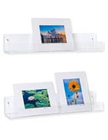 Acrylic Wall Shelves with 2 Inch Raised Ledge Durable clear acrylic wall shelves