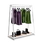 Clothing Rack with Double Sided Design, Adjustable Levelers and Steel Frame