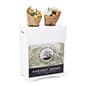 Cardboard Flower Display, 2 Waterproof Plastic Buckets, Custom Printing - White
