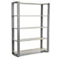 Steel Frame Shelving Unit with 5 MDF Tiers, Open Back - Gray