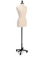 Professional Female Dress Form with Locking Caster Wheels for Unit Stability When Needed Professional female dress form with polyurethane torso construction