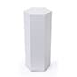 Hexagonal Display Pedestal, Laminated Particle Board, 3 Size Options - White