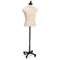 Male Dress Form with Wheeled Base, Adjustable Height - Black
