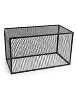 This Expanded Metal Display Base Is Perfect for Modern Product Exhibits Expanded metal display base with black powder coated iron build