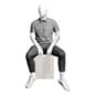 Full Body Mannequins w/ Glass Base, Sitting and Standing Poses Male - White