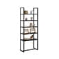 Ladder Display Shelf with Open Aluminum Frame and 5 Tiers - Black