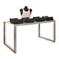 Retail Table with Satin Chrome Finish, and Adjustable Floor Levelers - Maple