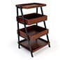 Wooden Retail Shelving Unit, 4 Shelves – Dark Brown