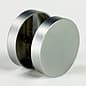 3/4" Round Screw Cover Sandwich Caps, 6 Different Rod Lengths, Set of 8 - Silver