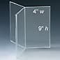 Acrylic Countertop Sign Holder, Top Insert, 6-Sided Design - Clear