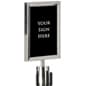 QueuePole.Economy 8.5 x 11 Stanchion Frame, Slide-in Design, Portrait - Silver