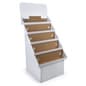 Cardboard Display for Floor, 5 Tiers, Removable Header - White