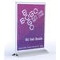 Acrylic Sign Holder with Aluminum Base, Bottom Insert - Clear