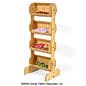 Tiered Wooden Display, Floorstanding, 4 Bins - Oak