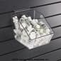 5.5 x 7.5 Slatwall Accessory Bin with Angled Front - Clear Acrylic