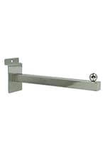12" Slatwall Straight Square Faceout with Square Tubing Slatwall straight square faceout in chrome