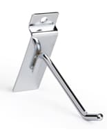 4" Chrome Single Hook Pin for Slat Panel with Metal Construction Metal 4" Chrome Single Hook Pin for Slat Panel