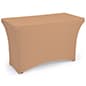 4', 6' or 8' Spandex Table Cloth, Stretch Fit Design w/ Zippered Back - Solid Color