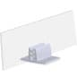 Price Tag Holders with Adhesive Backing, for Flag Signs, Set of 100 - Clear