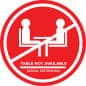 14” Pre-Printed Circle Decal, Table Not Available, Pack of 10