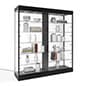 72" Glass Display Case w/ LED Lights, Wheels, Locking Sliding Door
