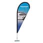 Custom Outdoor Teardrop Flag w/ Square Base, Double-Sided - Full Color Printing