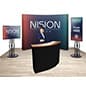 10x10 Trade Show Booth Kit w/ Counter, 2 Truss TV Mounts and Backdrop