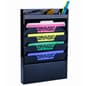 4 Pocket Wall File Holder, Fits Letter Size Folders, Steel - Black