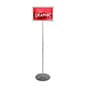 11" x 17" Floor Standing Sign Holder, Double-Sided, Adjustable Height - Silver