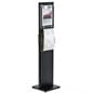 8.5" x 11" Floor Standing Sign Holder, Literature Holders, Double-sided - Black