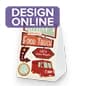 Table Tents w/ Full Color Custom Graphics, 25-Piece Packs, 2-Sided - Multiple Sizes