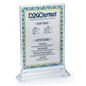 5” x 7” Acrylic Sign Holder for Tabletops, T-Style, Top & Side Loading - Clear