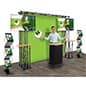 8x8 Trade Show Booth Kit w/ 3 Counters, 2 Literature Holders, 2 TV Mounts