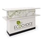 59" Eco-Friendly Portable Counter with Shelf, Recycled Material, Custom Printing
