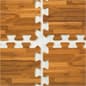 10' x 10' Interlocking Foam Mat, Set of 25 Flooring Tiles - Wood Grain