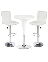 White Gas Lift Chair and Table Set Collection White Gas Lift Chair and Table Set, Great for Trade Shows