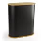 41" Tall Oval Portable Counter with Inner Shelf - Black