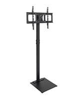 TV Stand with Tilting & Swiveling Bracket, Fits Monitors 32”-70” - Black TV stand with mount for 70 inch tv in black
