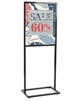 22 x 28 Poster Stand for Floor, Top Insert, 2 Sided, with Floor Levelers - Black Sign frame with stable base