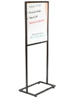 22 x 28 Poster Stand for Floor, Top Insert, 2 Sided, Floor Levelers - Copper, Speckle Metal sign holder with top insert